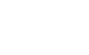 on flume logo in white